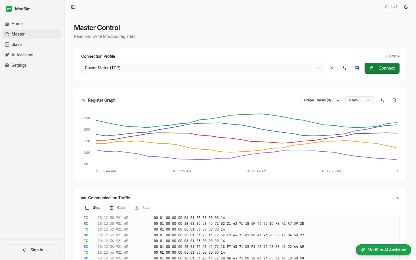 Connection profile with poller analytics and traffic monitoring